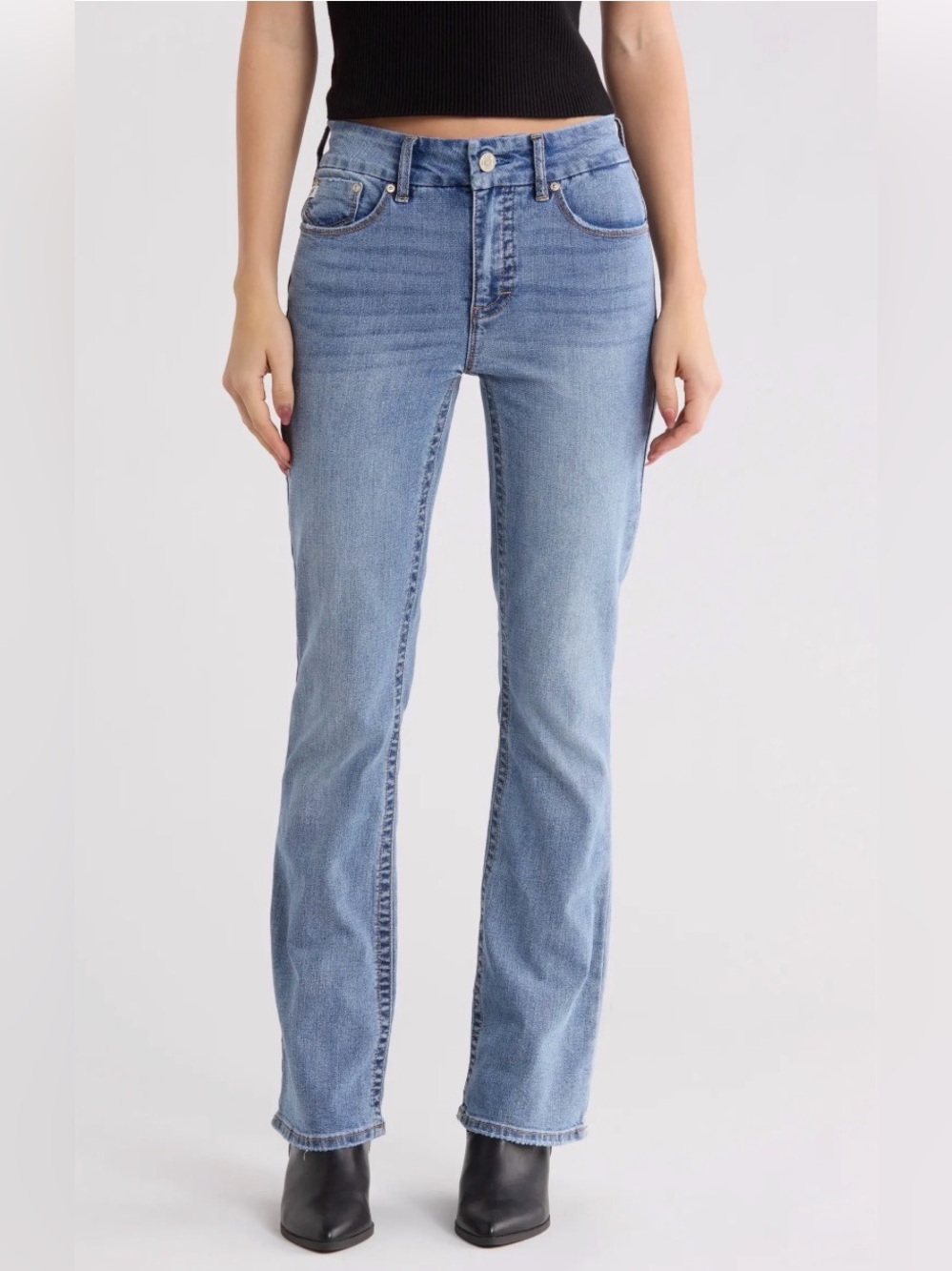 Seven7 Women Tummyless Bootcut Jeans Desert Dust Cowgirl Western Rodeo Boho
